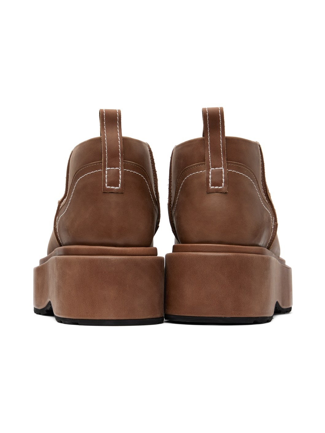 Brown Pull-Loop Boots - 2