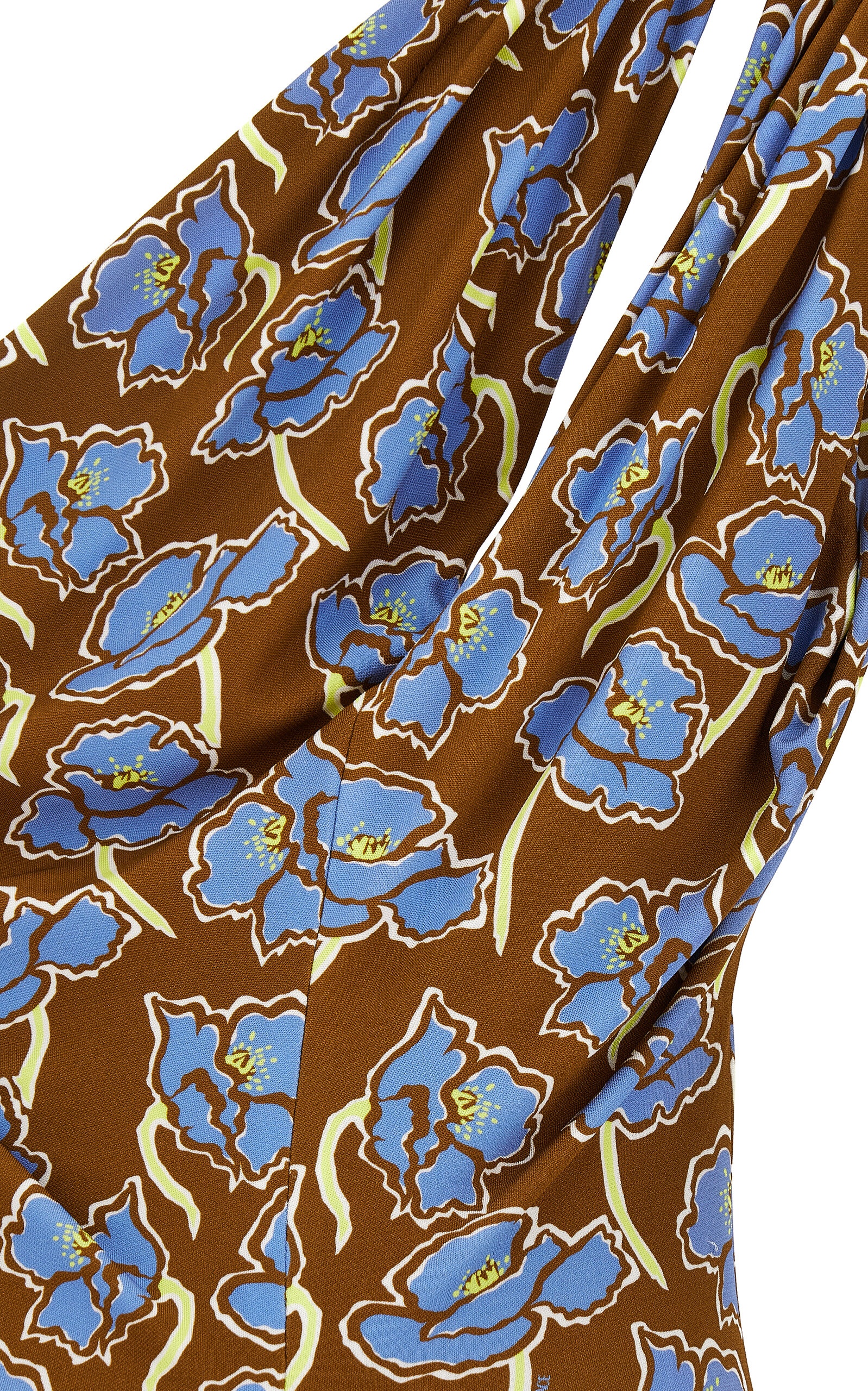 Floral Stretch Crepe Jersey Knee-Length Dress brown - 6