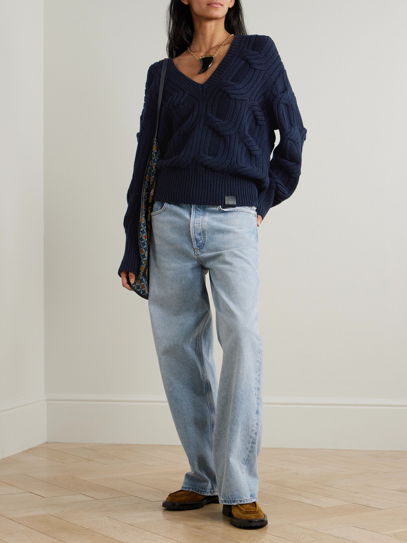 Stella McCartney Falabella Cable-knit Wool Sweater outlook