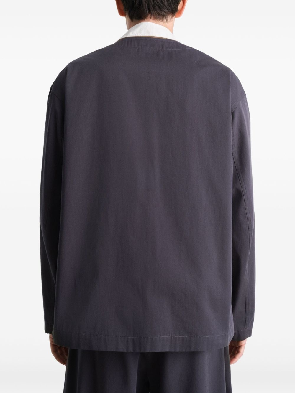 collarless overshirt - 5