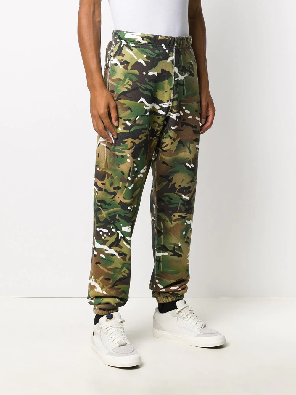 camouflage print track trousers - 3