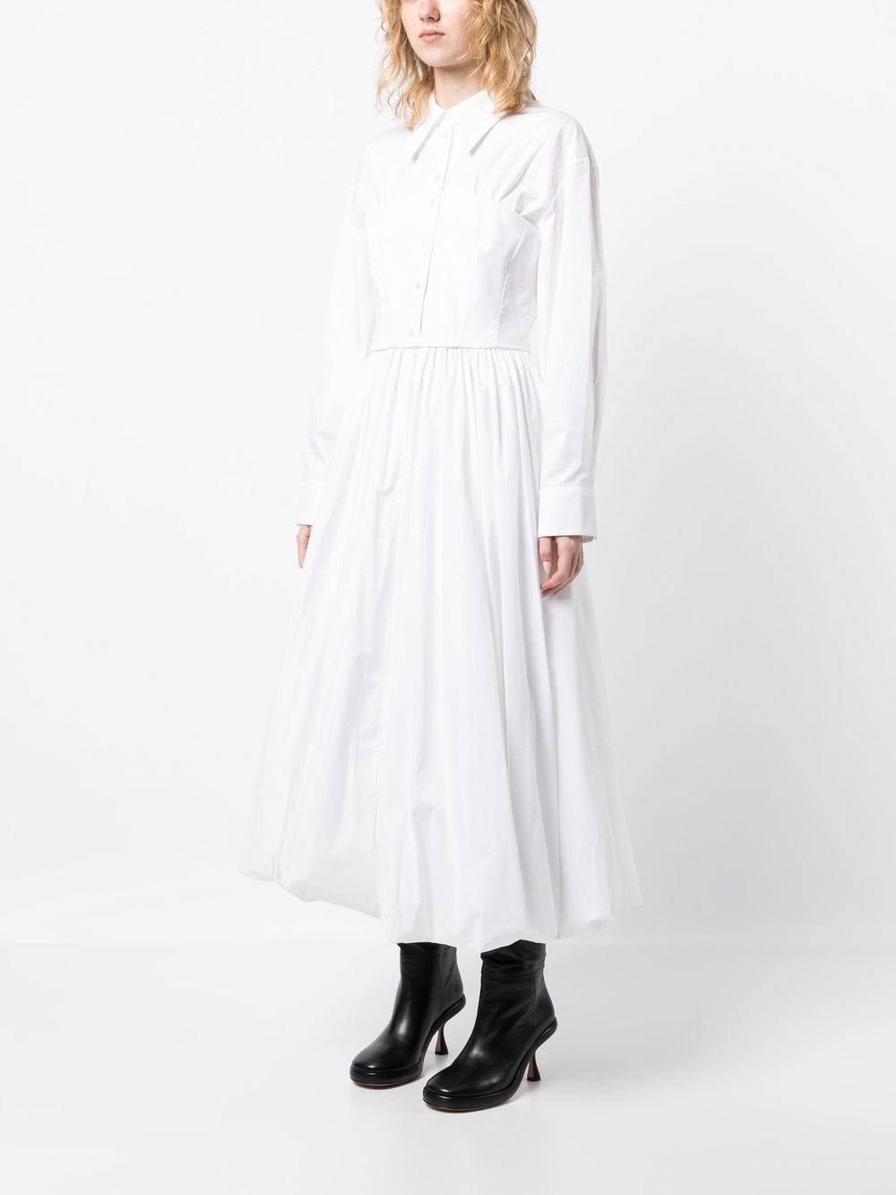 corset-style shirt dress - 3