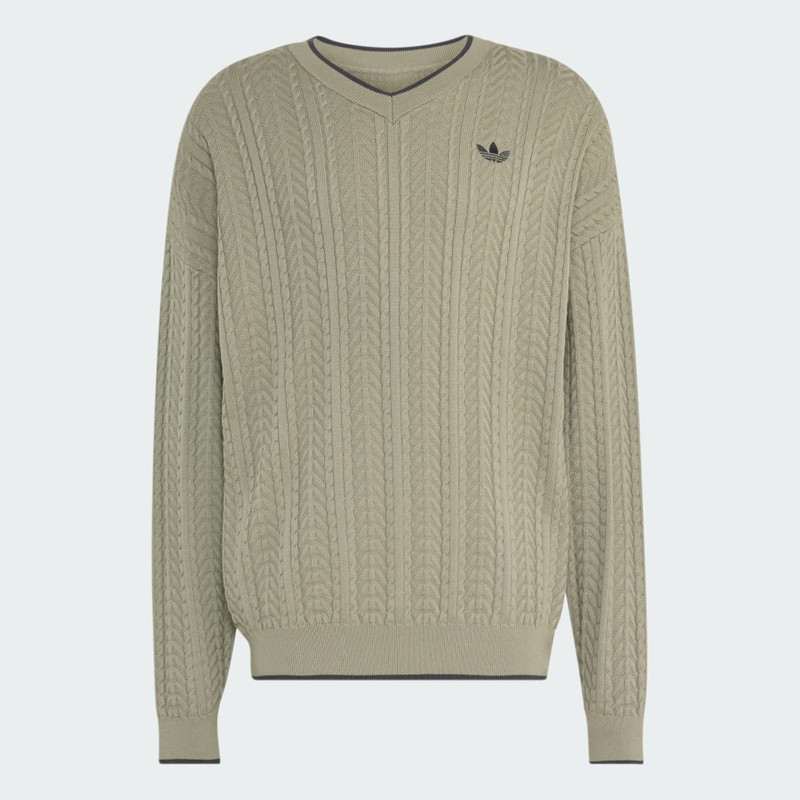 CABLE KNIT V-NECK SWEATER 1