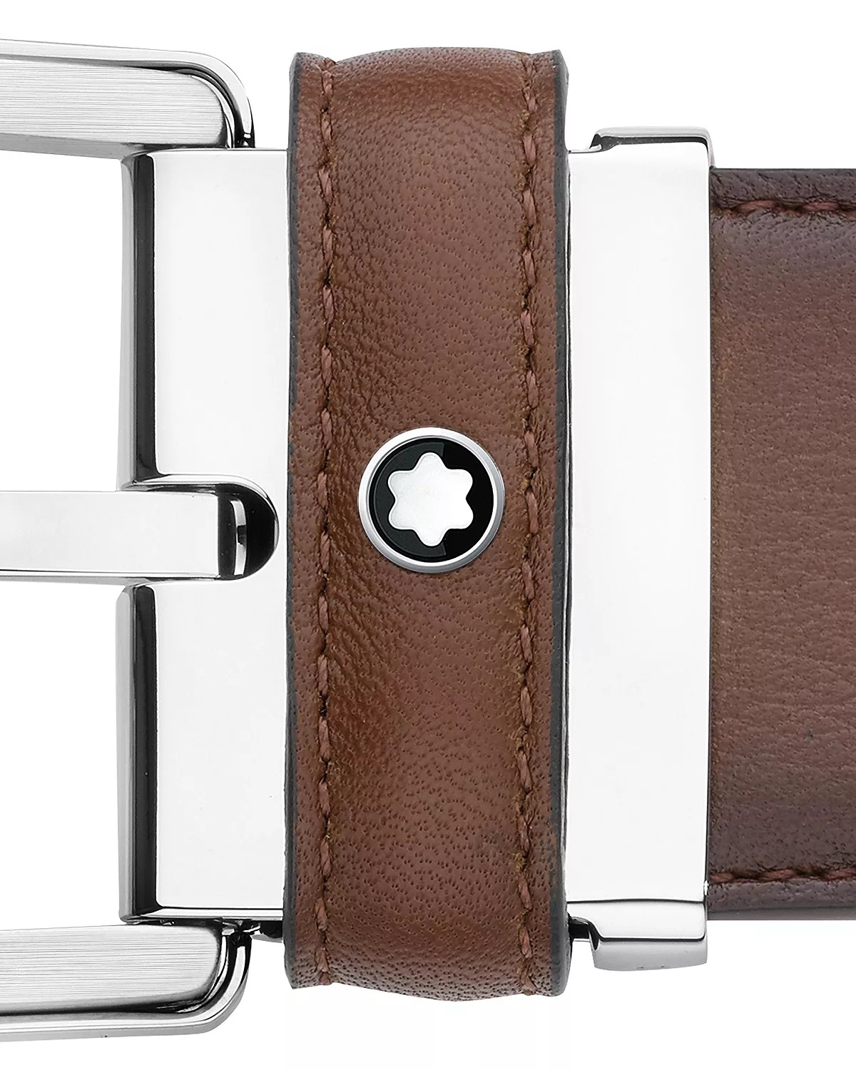 Men's Horseshoe Shiny & Matte Stainless Steel Pin Buckle Belt - 3