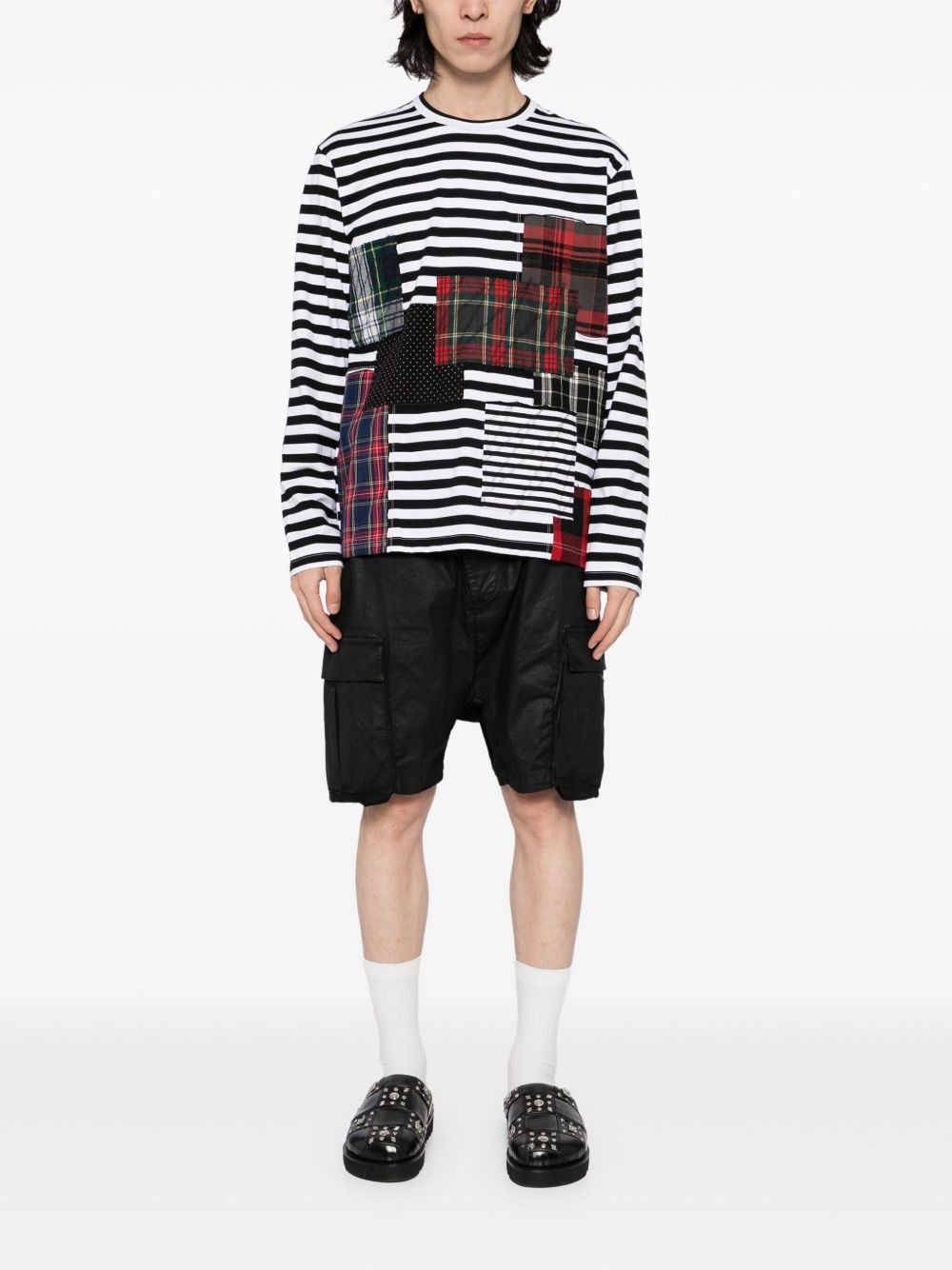 stripe print t-shirt - 2