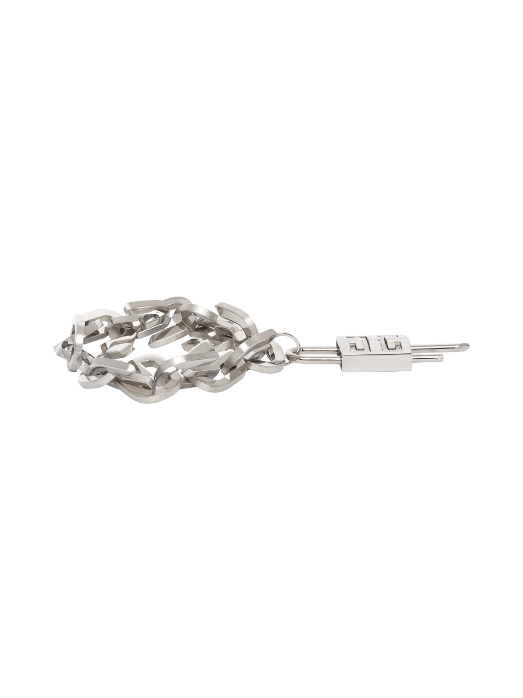 Silver G Link Padlock Bracelet - 5