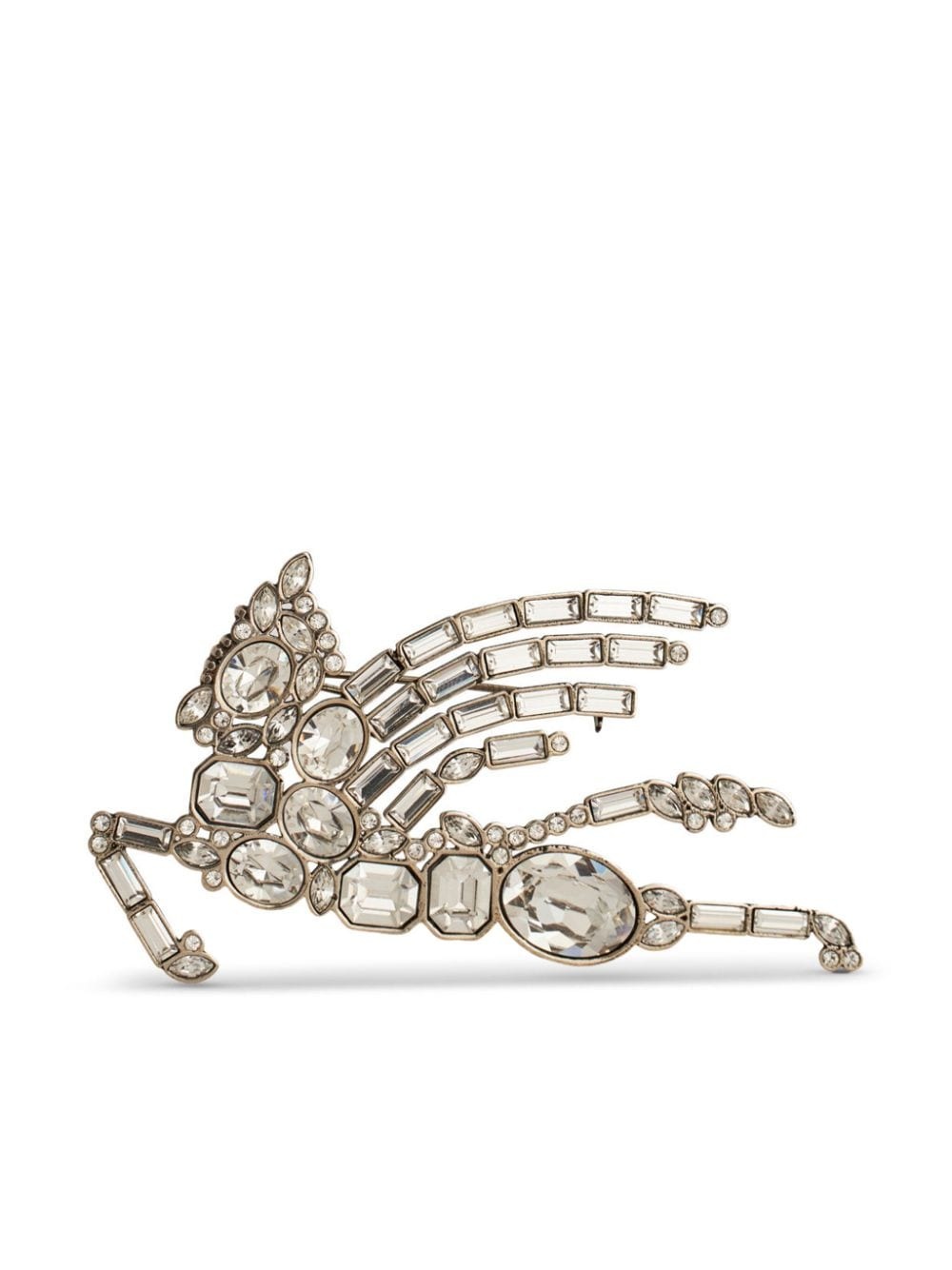 Pegaso crystal-embellished brooch - 1