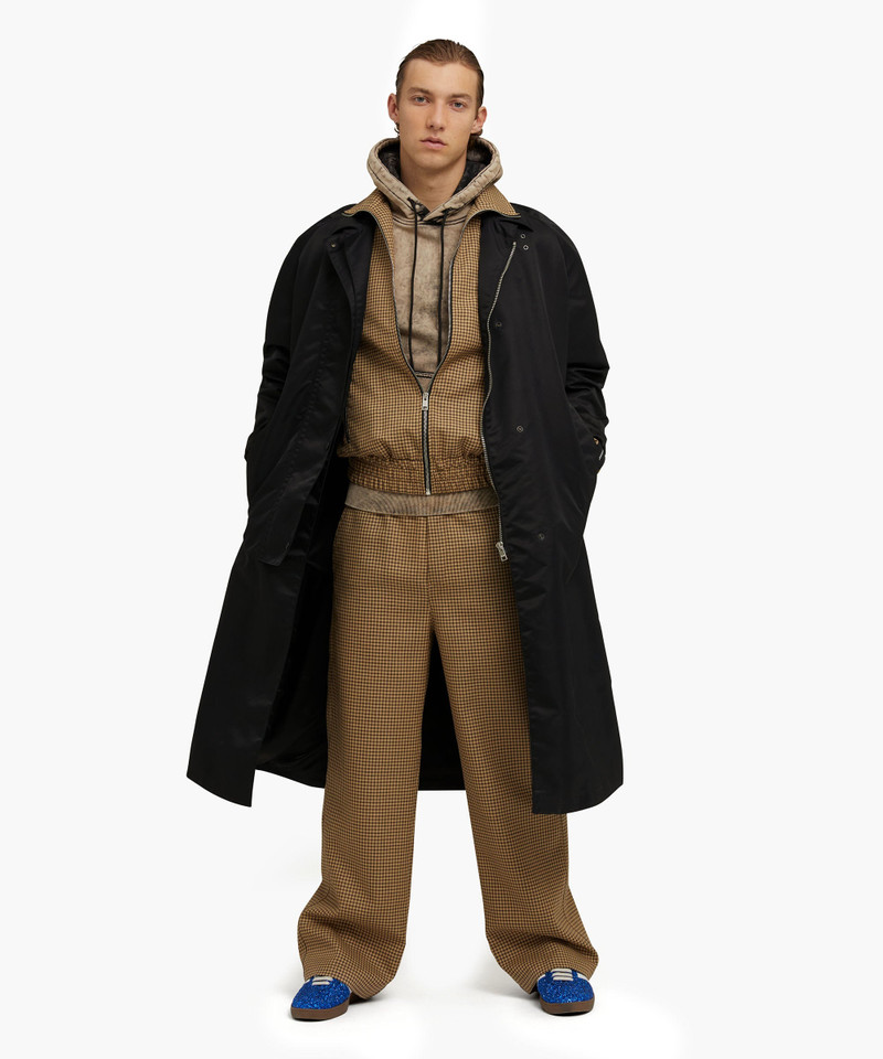 Wool bomber jacket with "Micro Check Wool" pattern 5