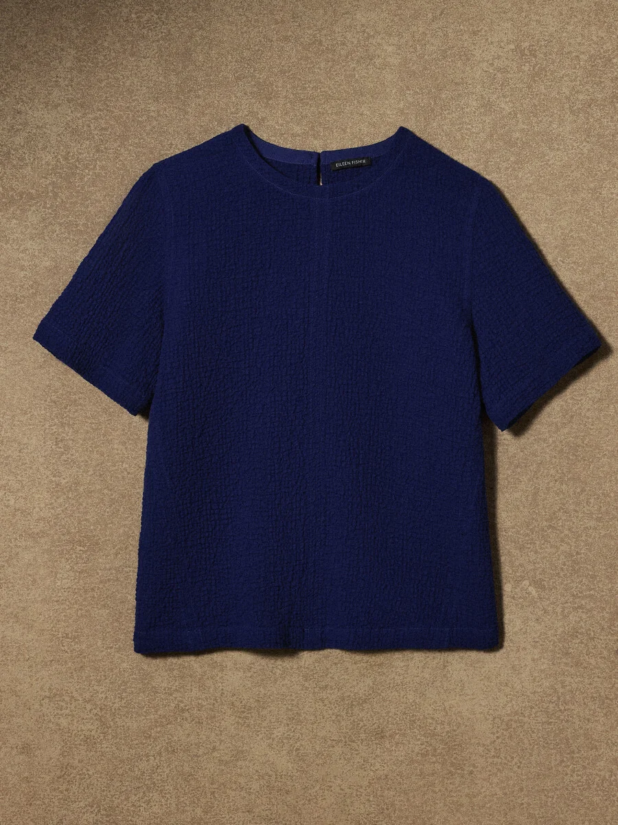 Organic Cotton Doubleweave Round Neck Top - 1