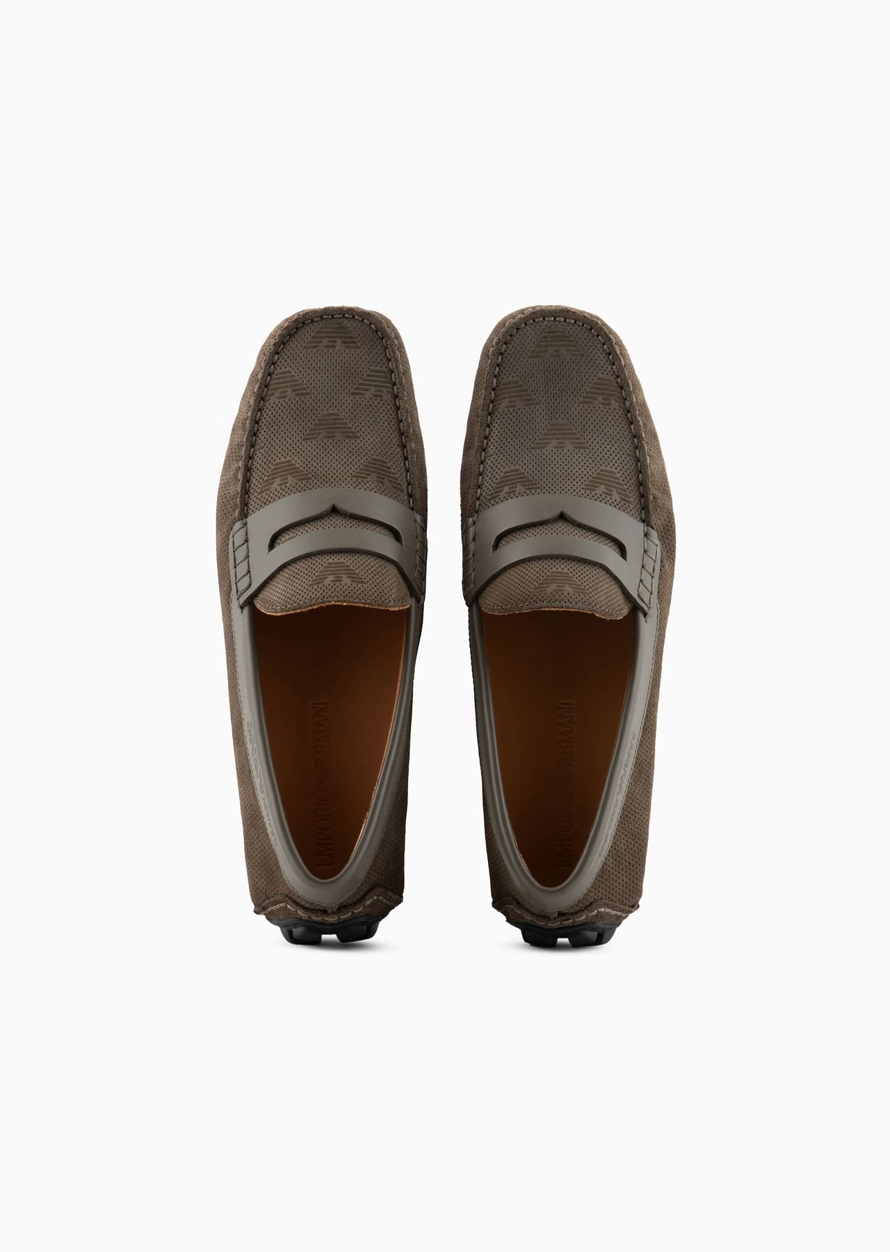 Micro-perforated suede driving loafers - 4