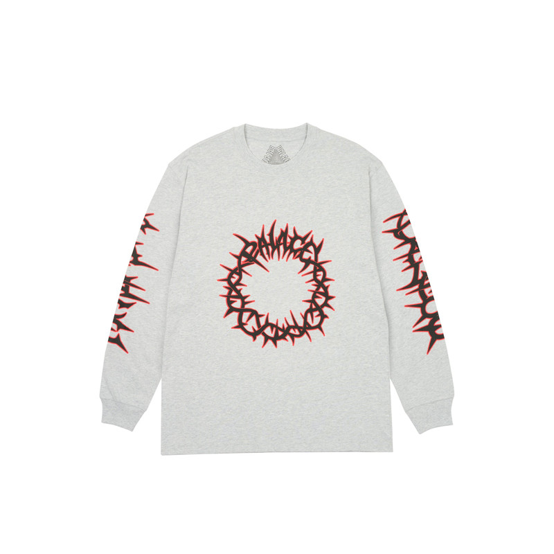 SPIKED LONGSLEEVE GREY MARL - 1