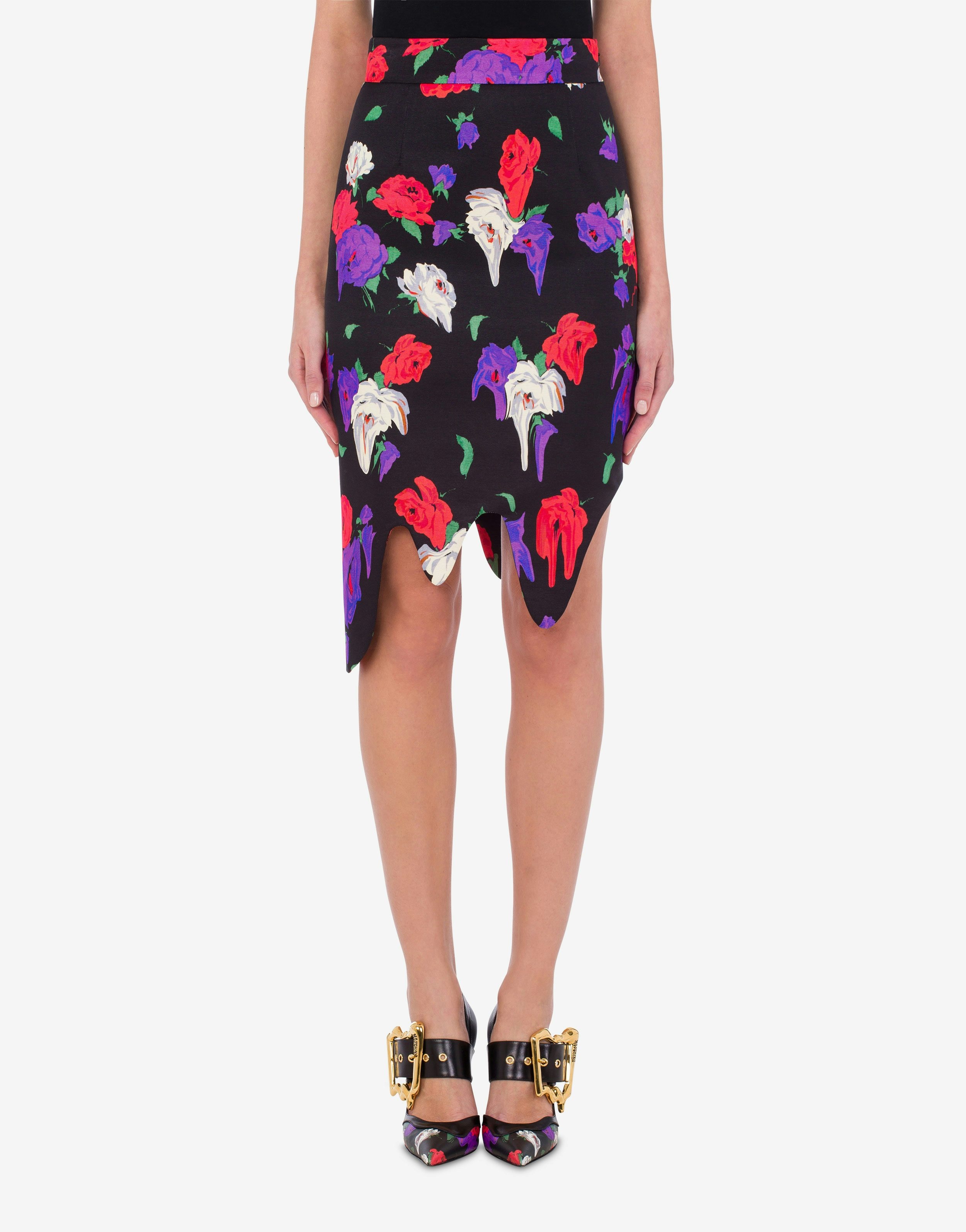 ALLOVER MORPHED FLOWERS SKIRT - 2