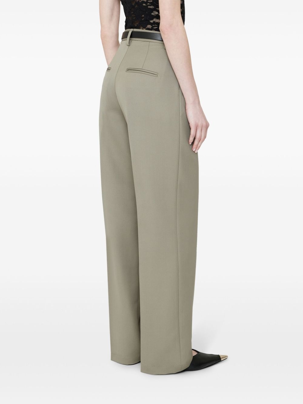 Carrie pleat-detail wool trousers - 3