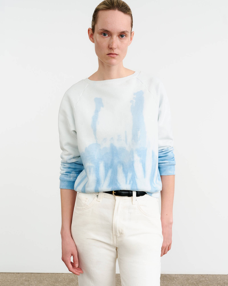 NILI LOTAN TIE DYE CLASSIC CREW NECK SWEATSHIRT outlook