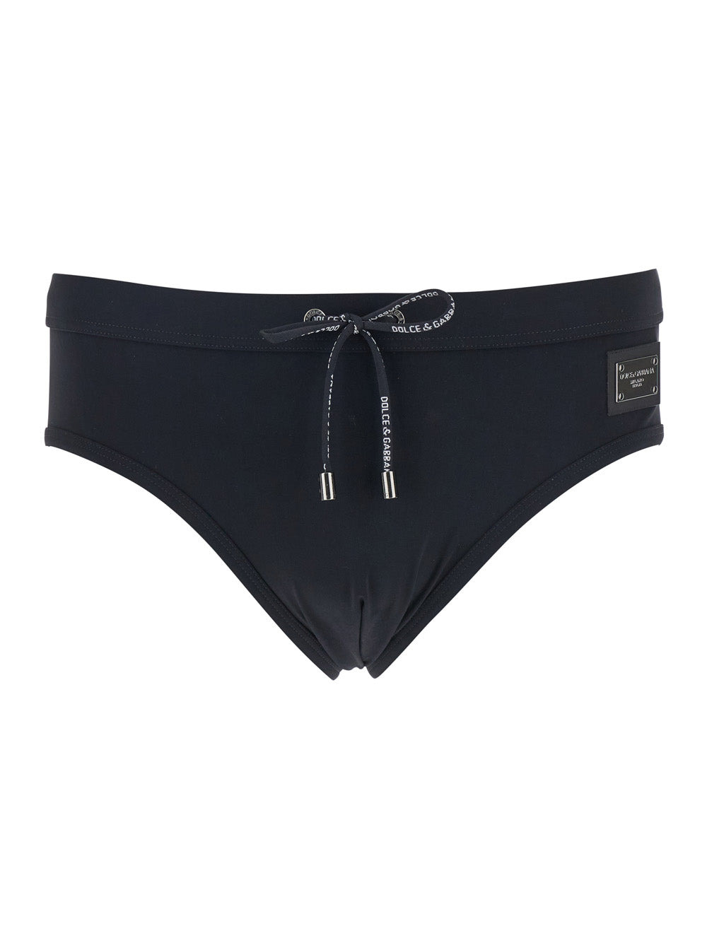 Dolce & Gabbana Men Black Swimwear With Logo Drawstring And Logo Tag In Tech Fabric Man - 1