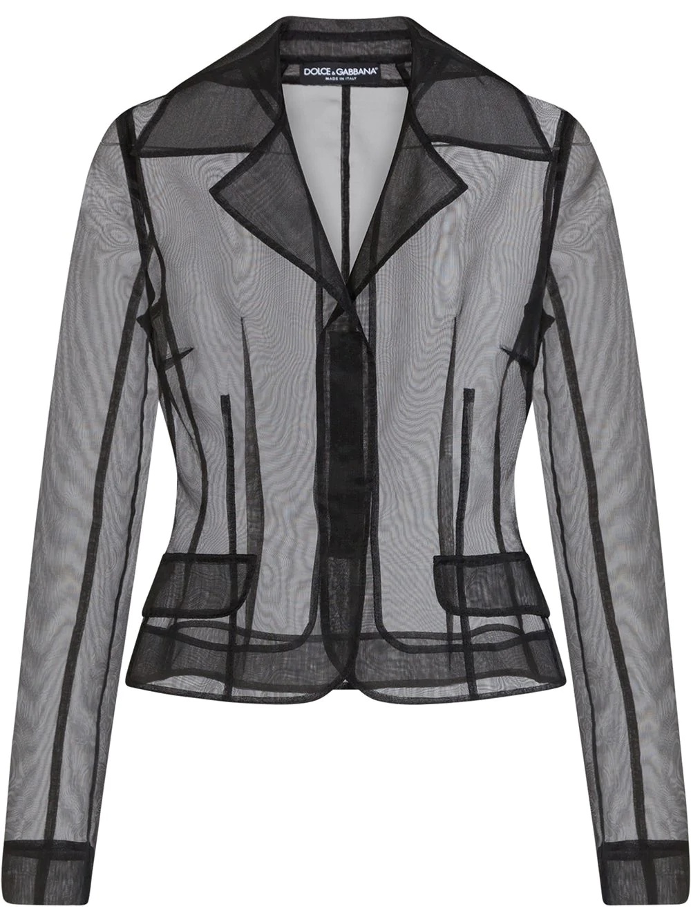 organza single-breasted jacket - 1