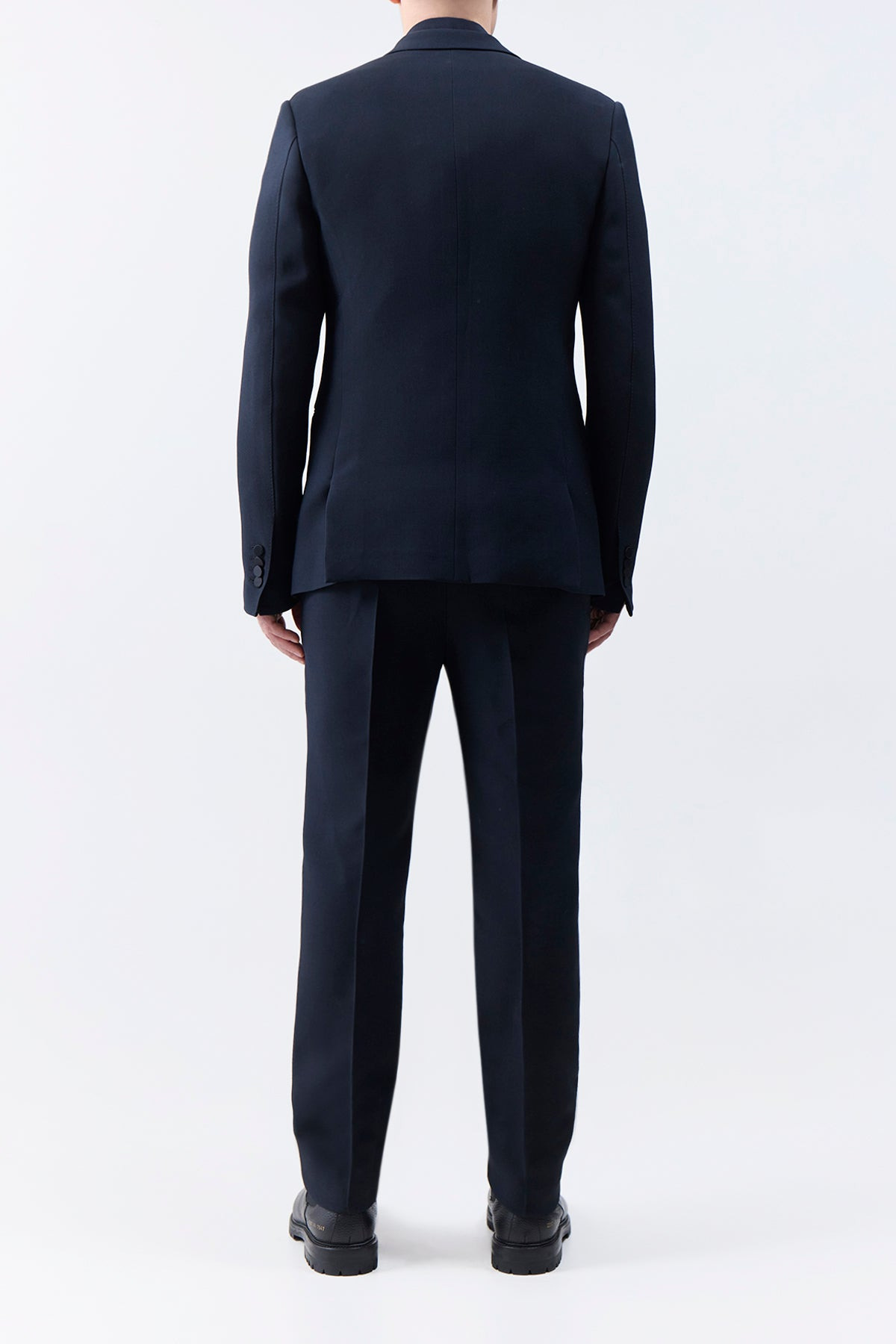 Nicolson Jacket in Black Silk Wool Cady - 5