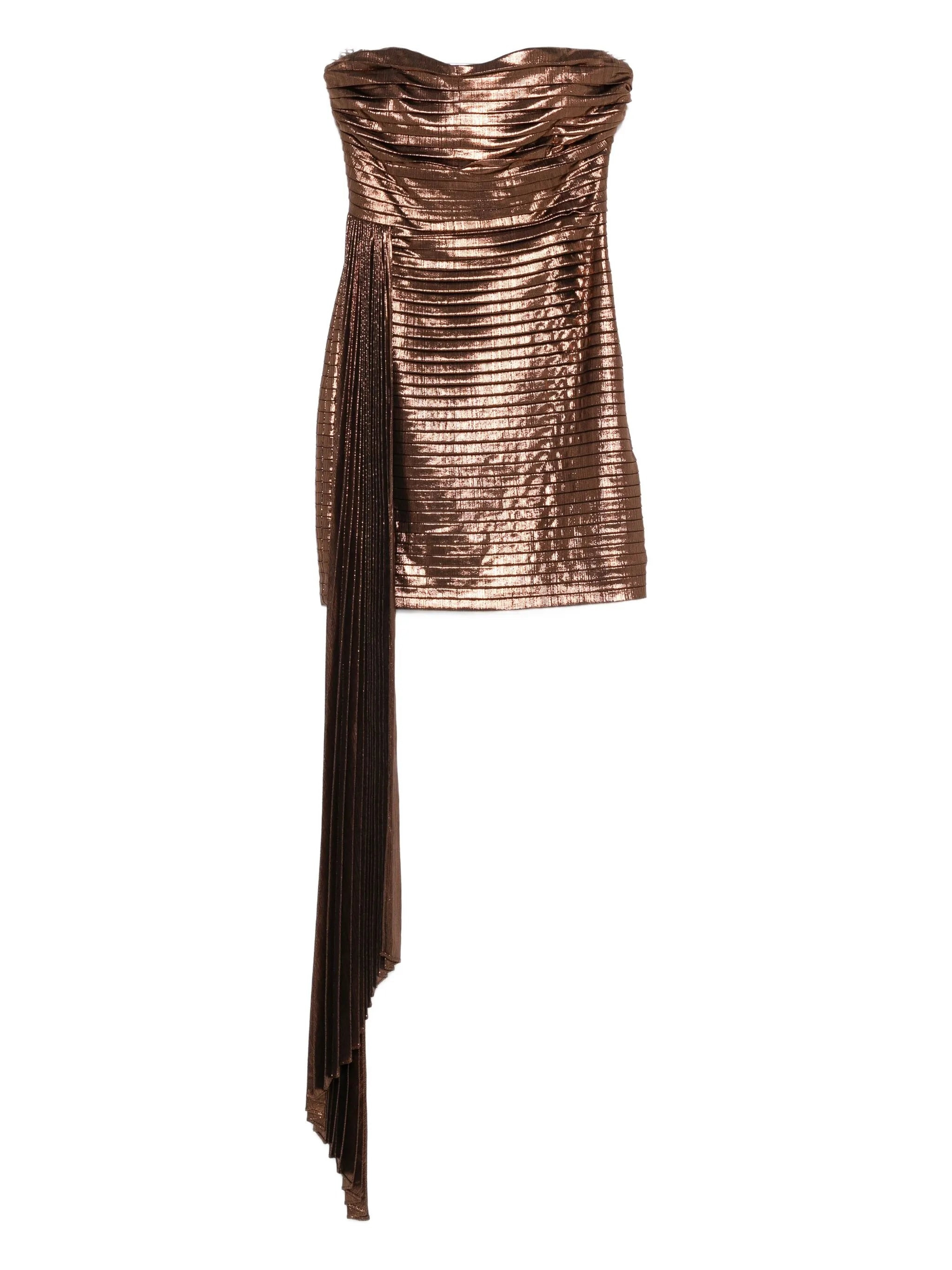 Retrofete Marcy Metallic-effect Pleated Dress - 1