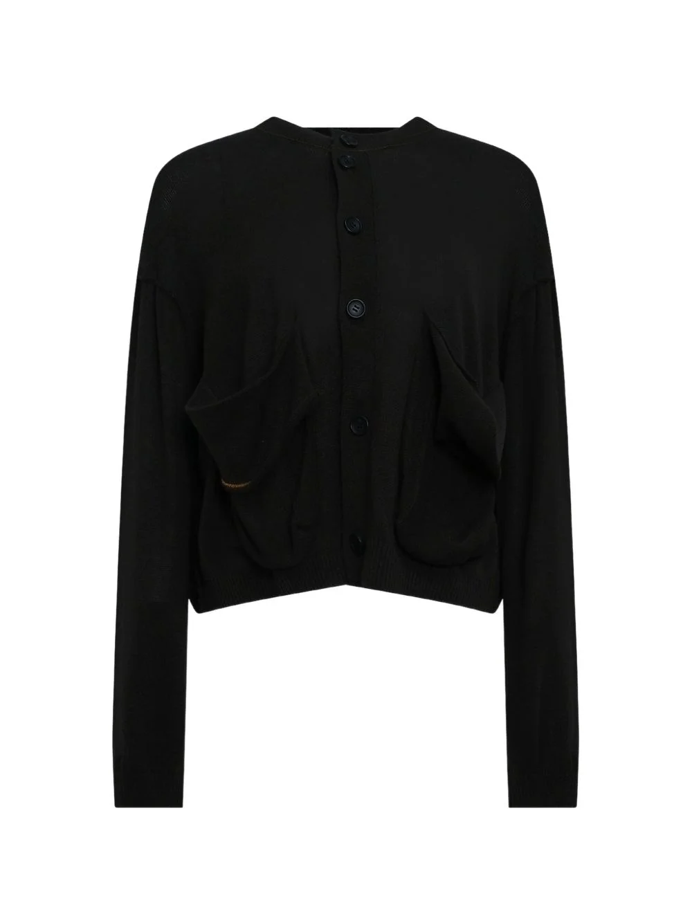 patch-pocket knitted cardigan - 1