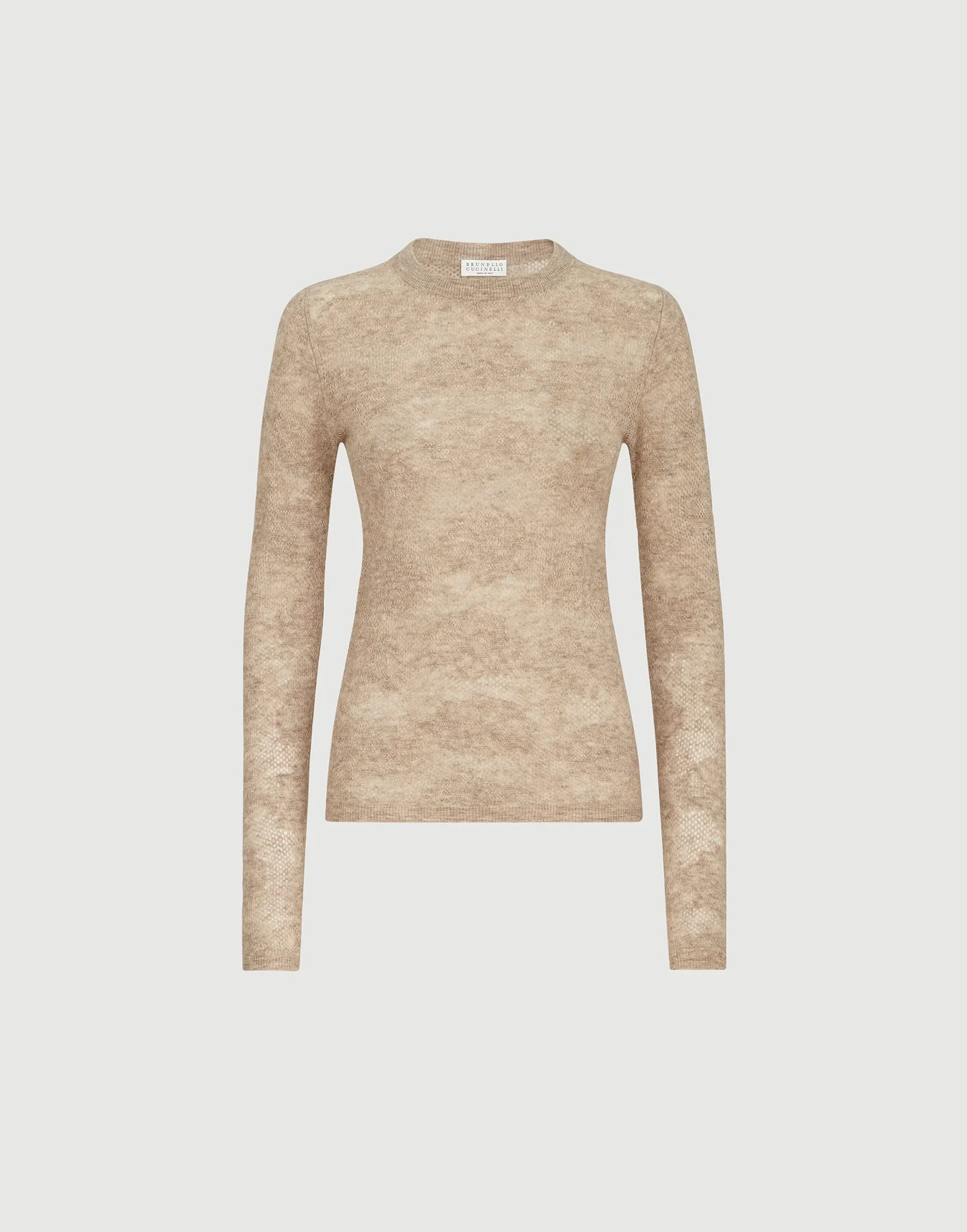 Silk, alpaca and wool flower lace sweater - 1