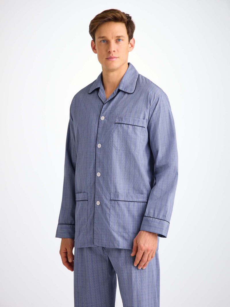 Men's Classic Fit Pajamas Felsted 3 Cotton Blue 3