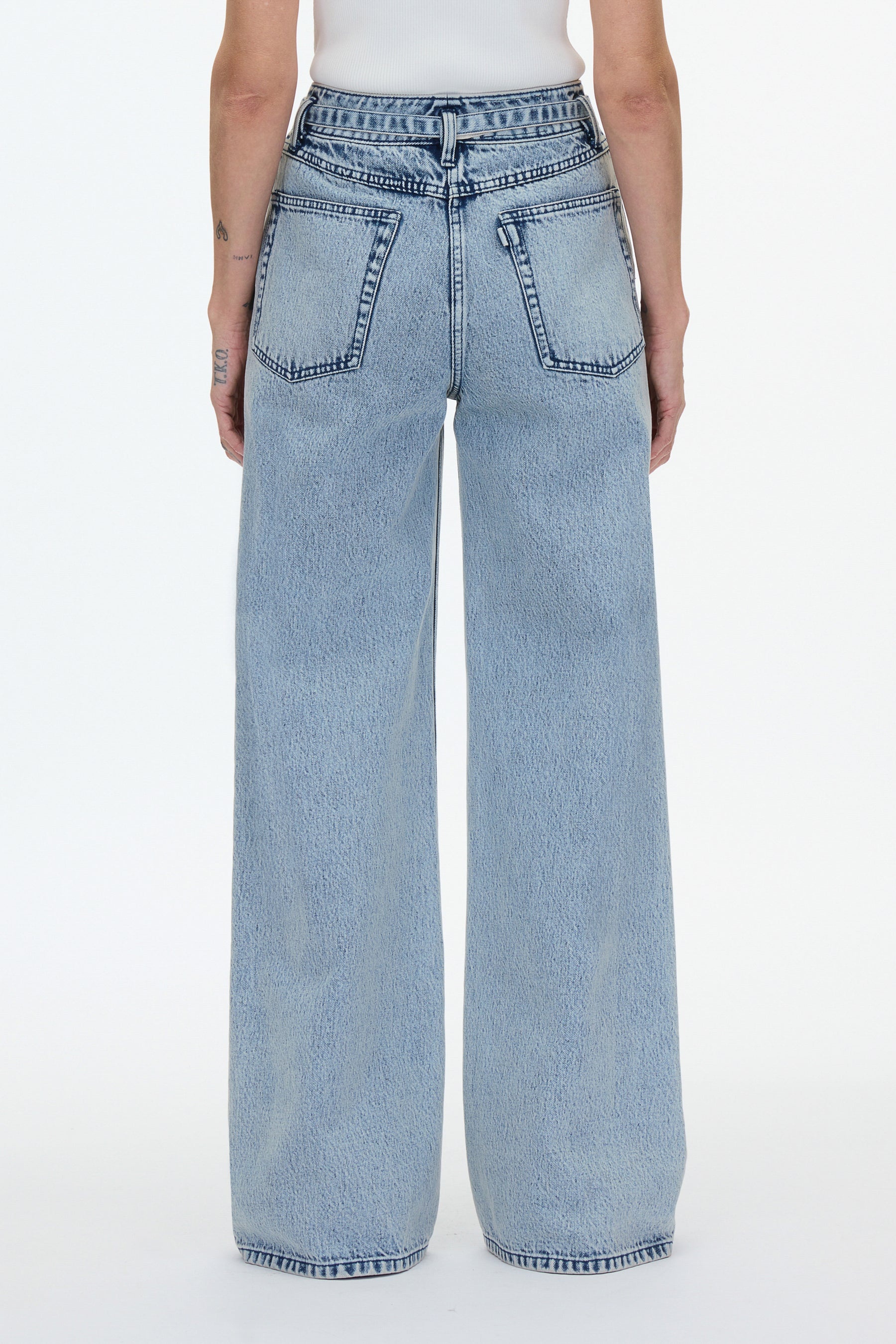Wide Leg Belted Jean - 4