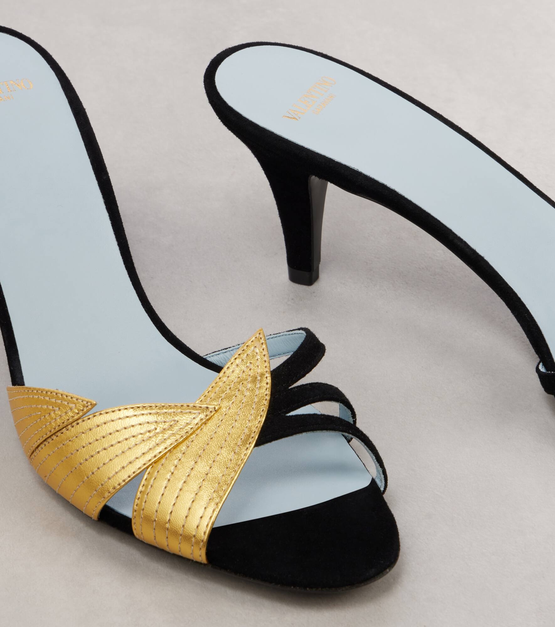 Foliefoliage 65 suede and leather sandals - 5