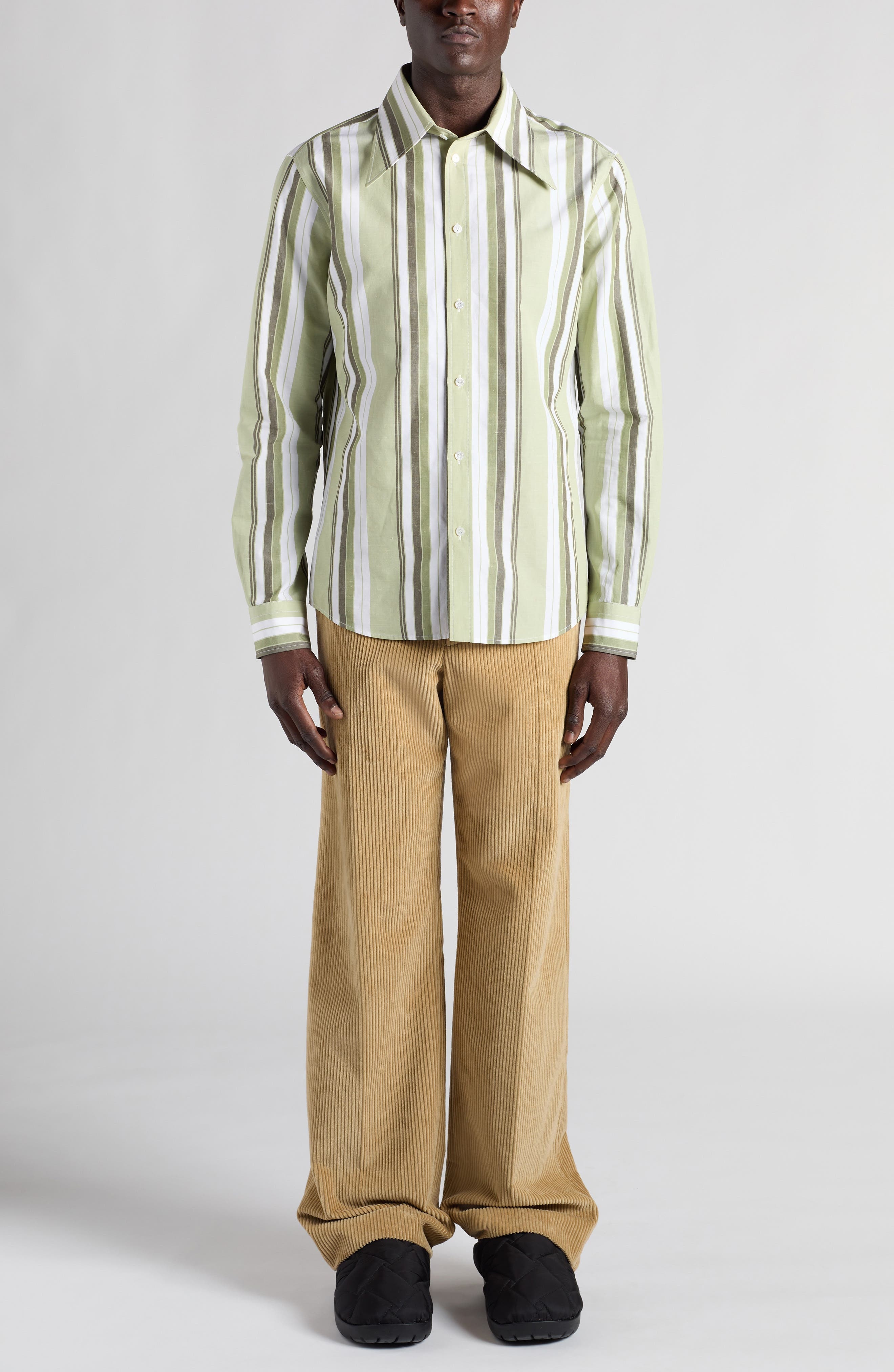 Bottega Veneta Reversible Compact Cotton Jacket in 4246 Fondant/Dove/Mint at Nordstrom - 2