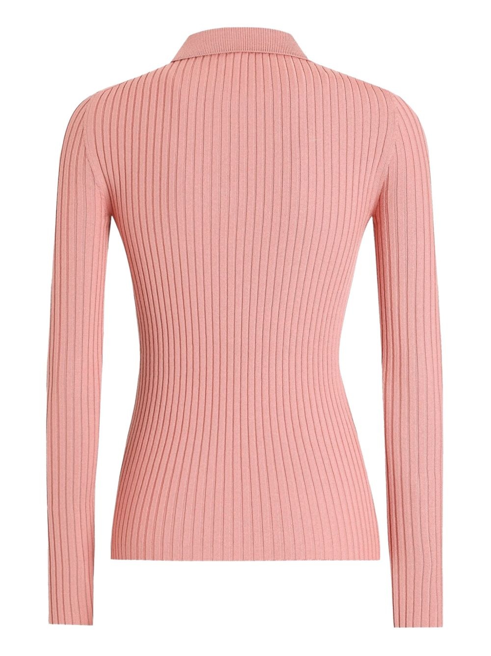 ribbed polo top - 2