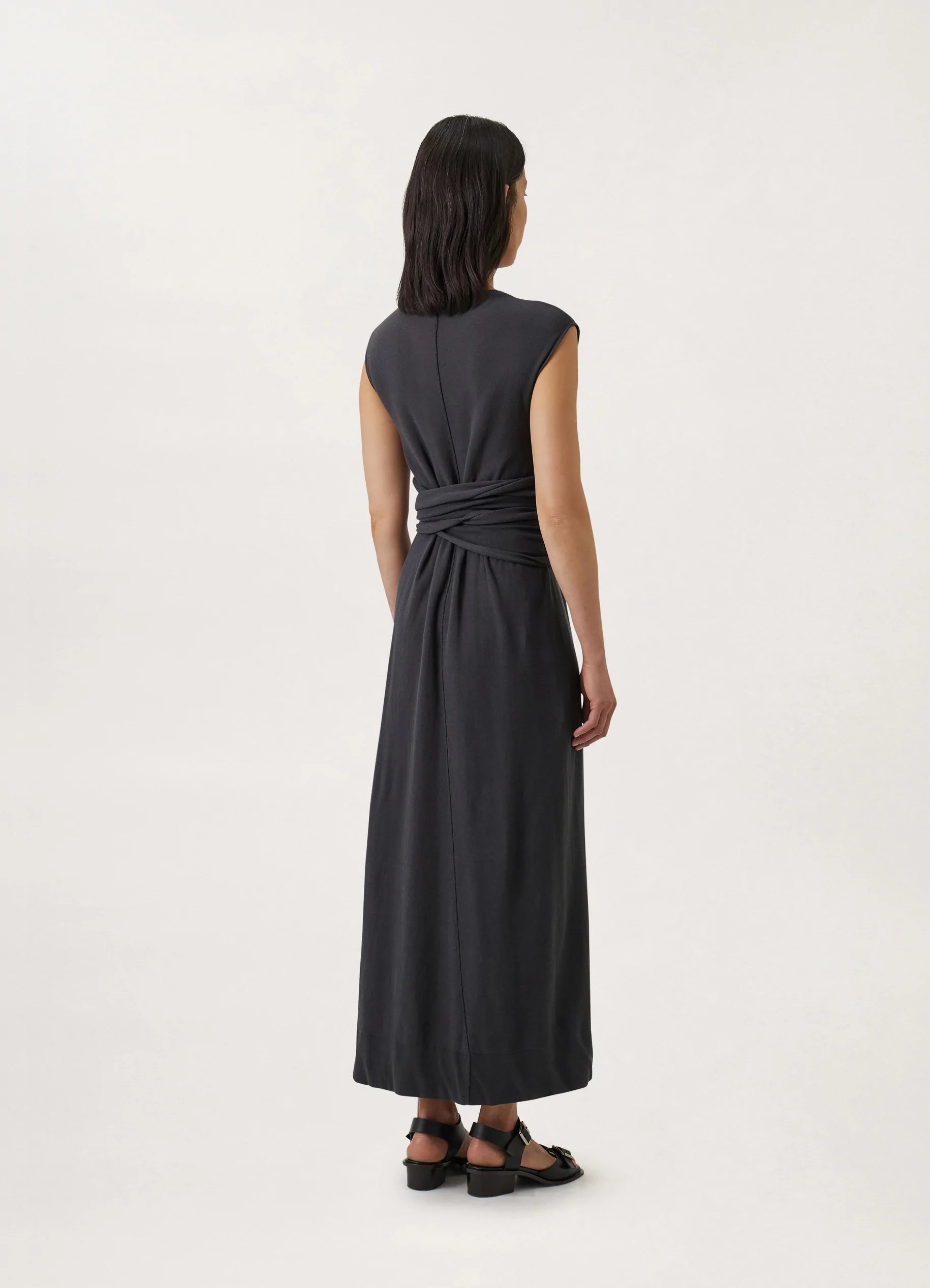 KNOTTED SLEEVELESS DRESS
COTTON CREPE - 3