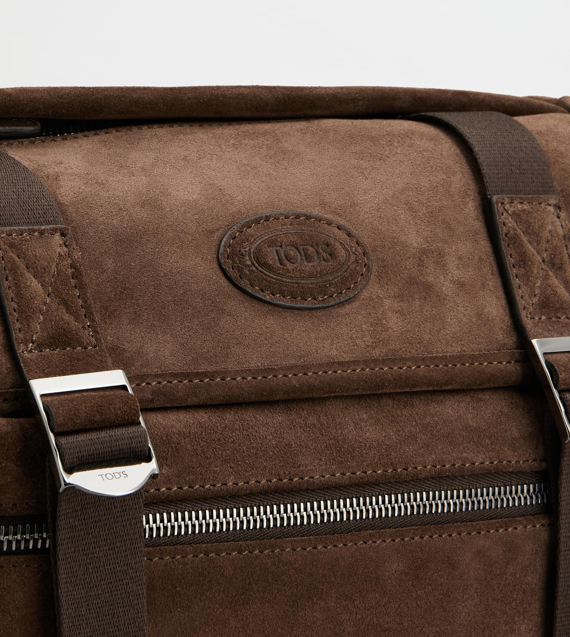 CROSSBODY BAG IN SUEDE SMALL - BROWN - 5