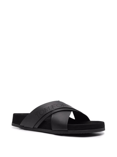 TOM FORD Wicklow leather slides outlook