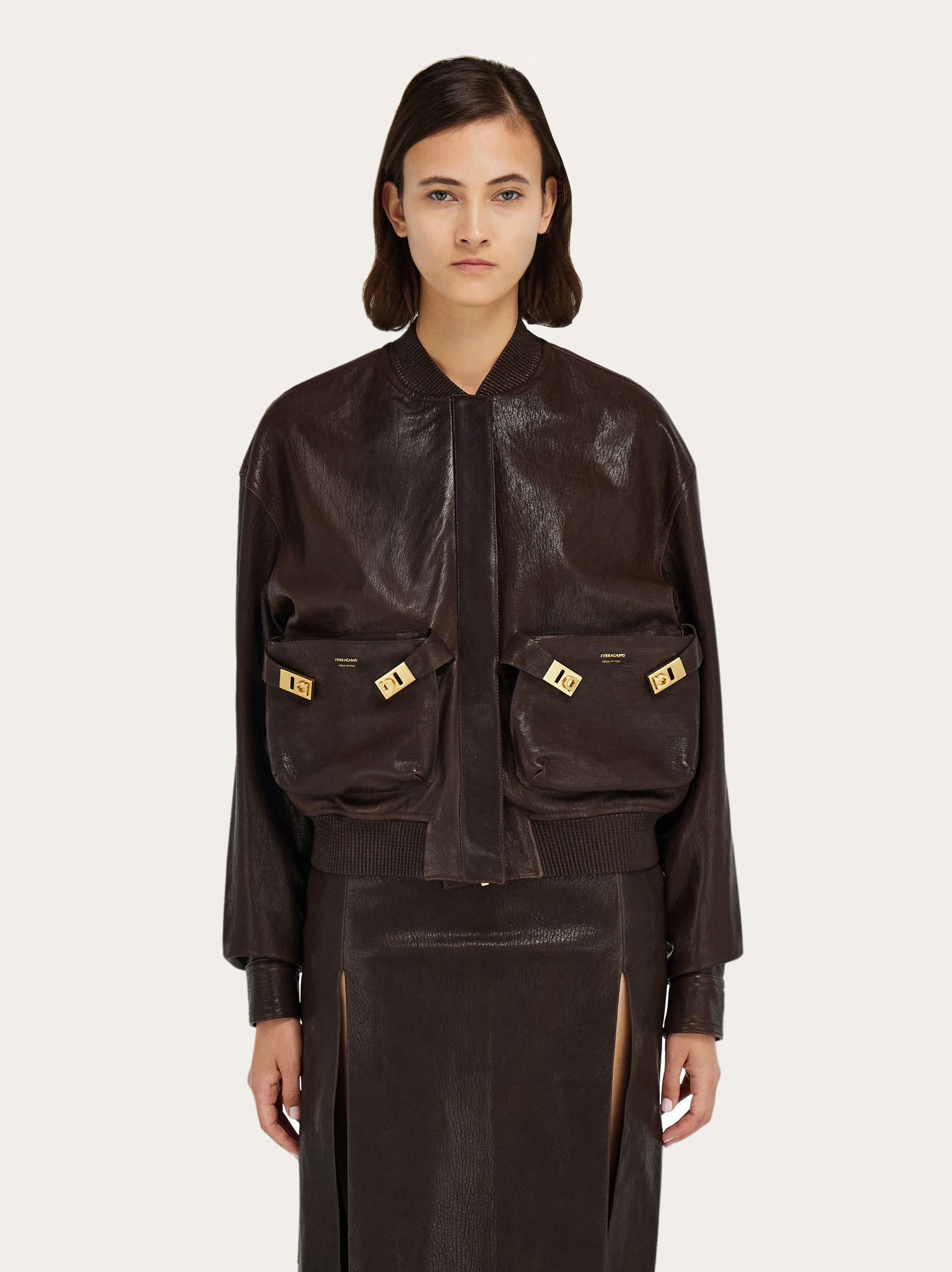 Leather bomber jacket - 2
