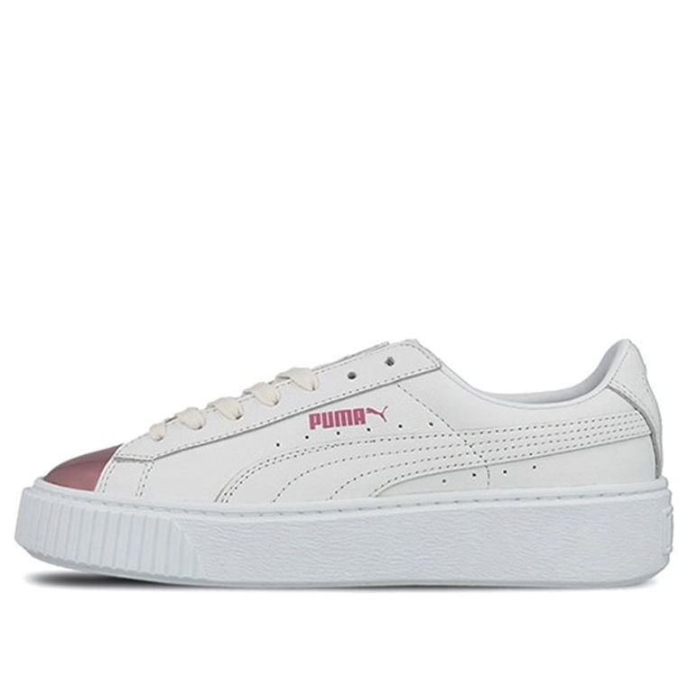 (WMNS) PUMA Basket Platform Metallic 'S 'White/Lilac Snow' 366169-04 - 1