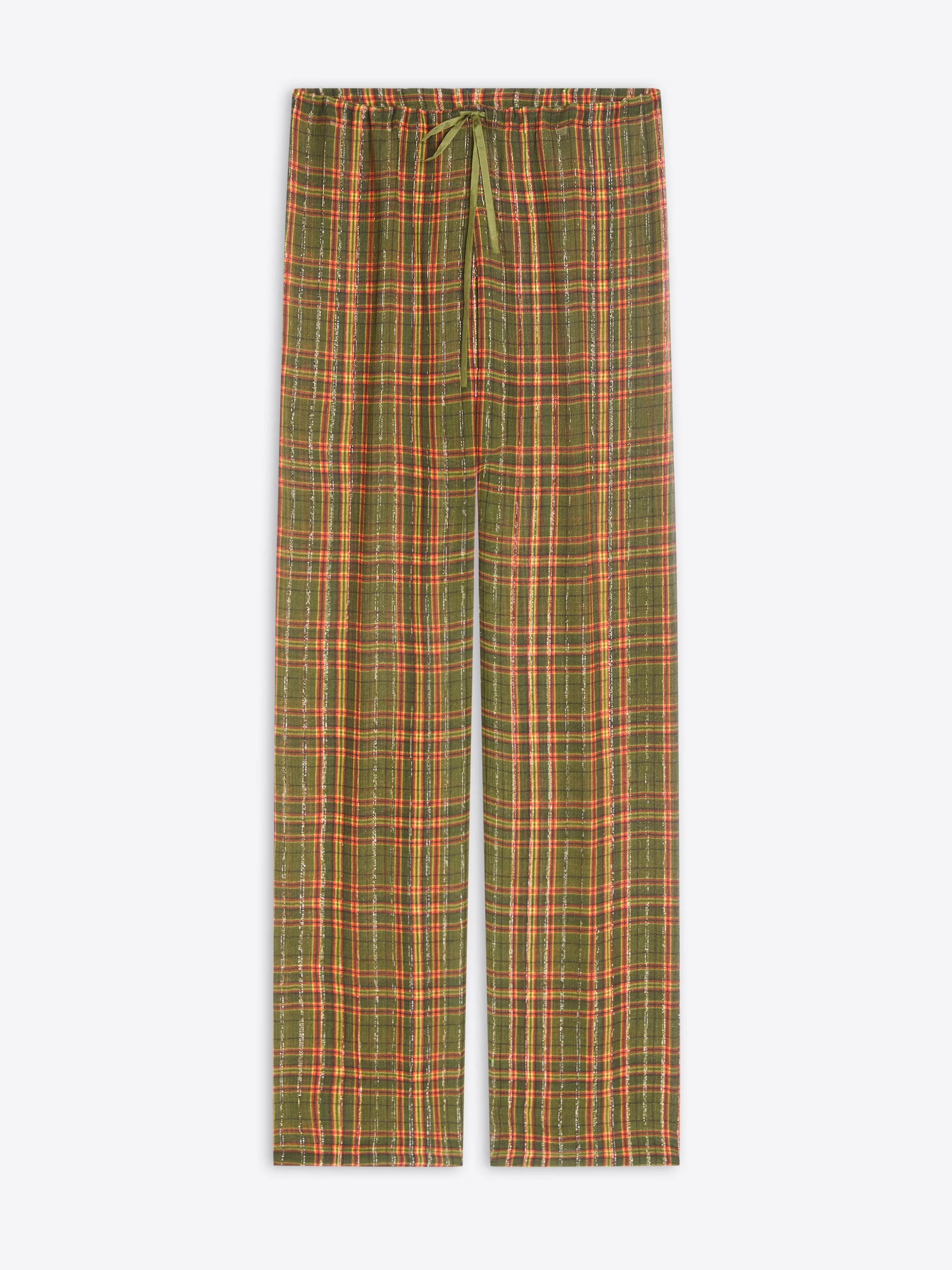 ELASTICATED LUREX PANTS - 1