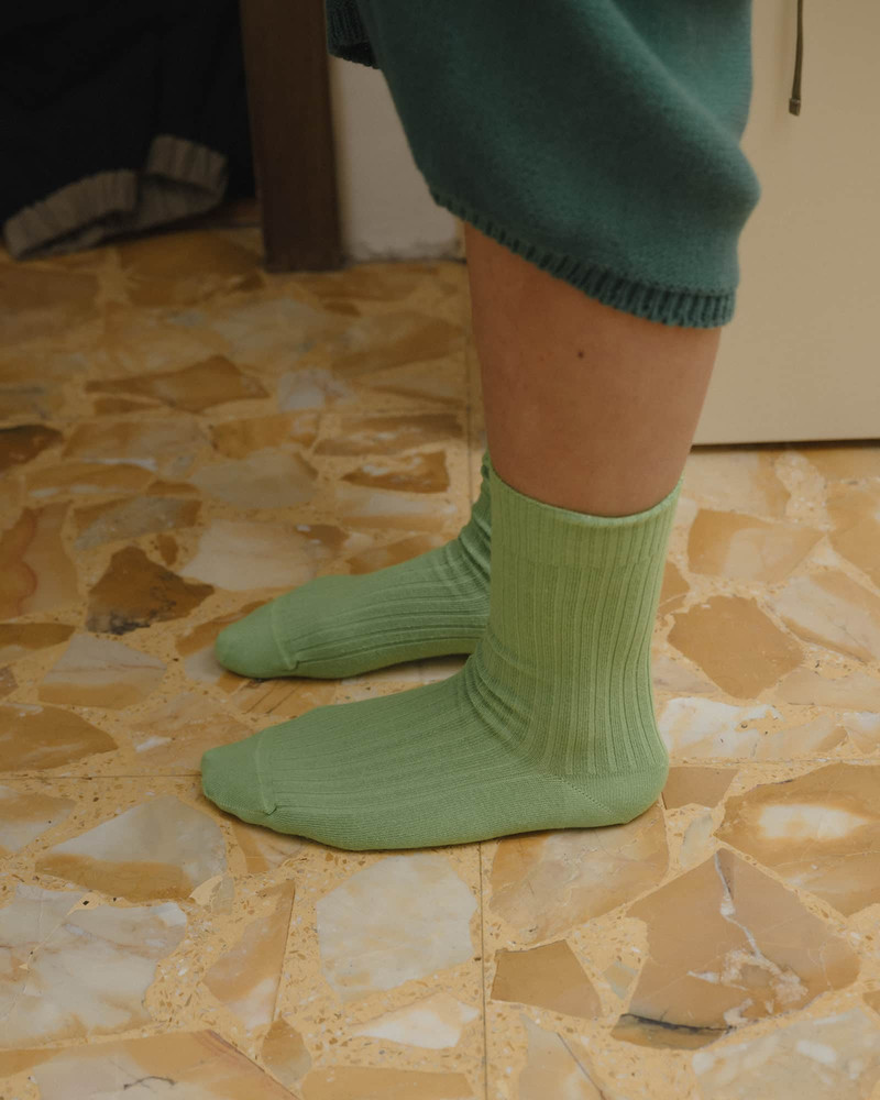 Rib Overankle Socks - Organic Cotton Rib 3