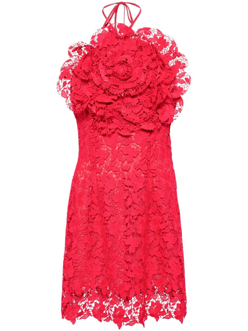 floral-appliquÃ© lace minidress 1