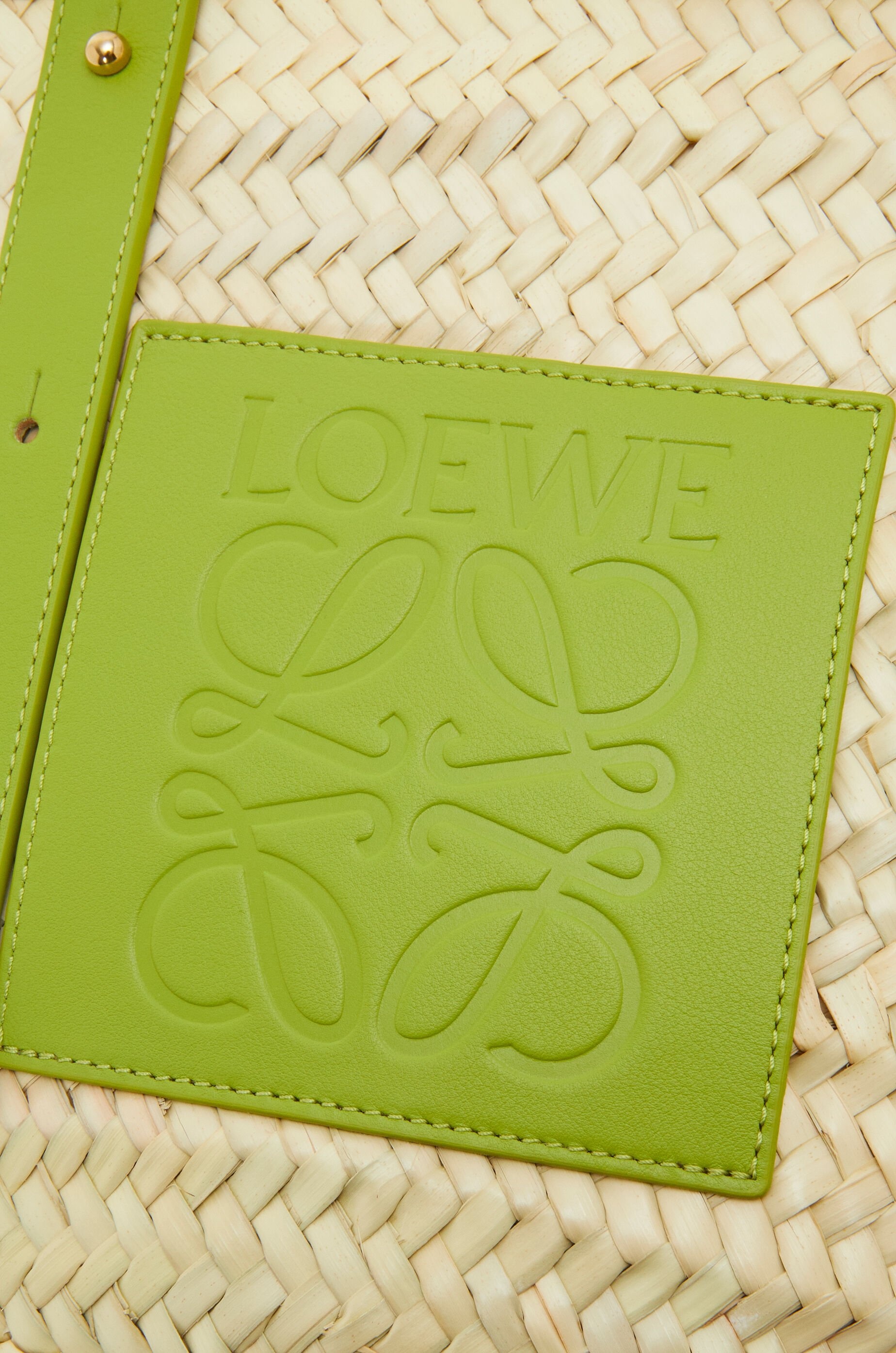 Basket bag in palm leaf and calfskin - 6