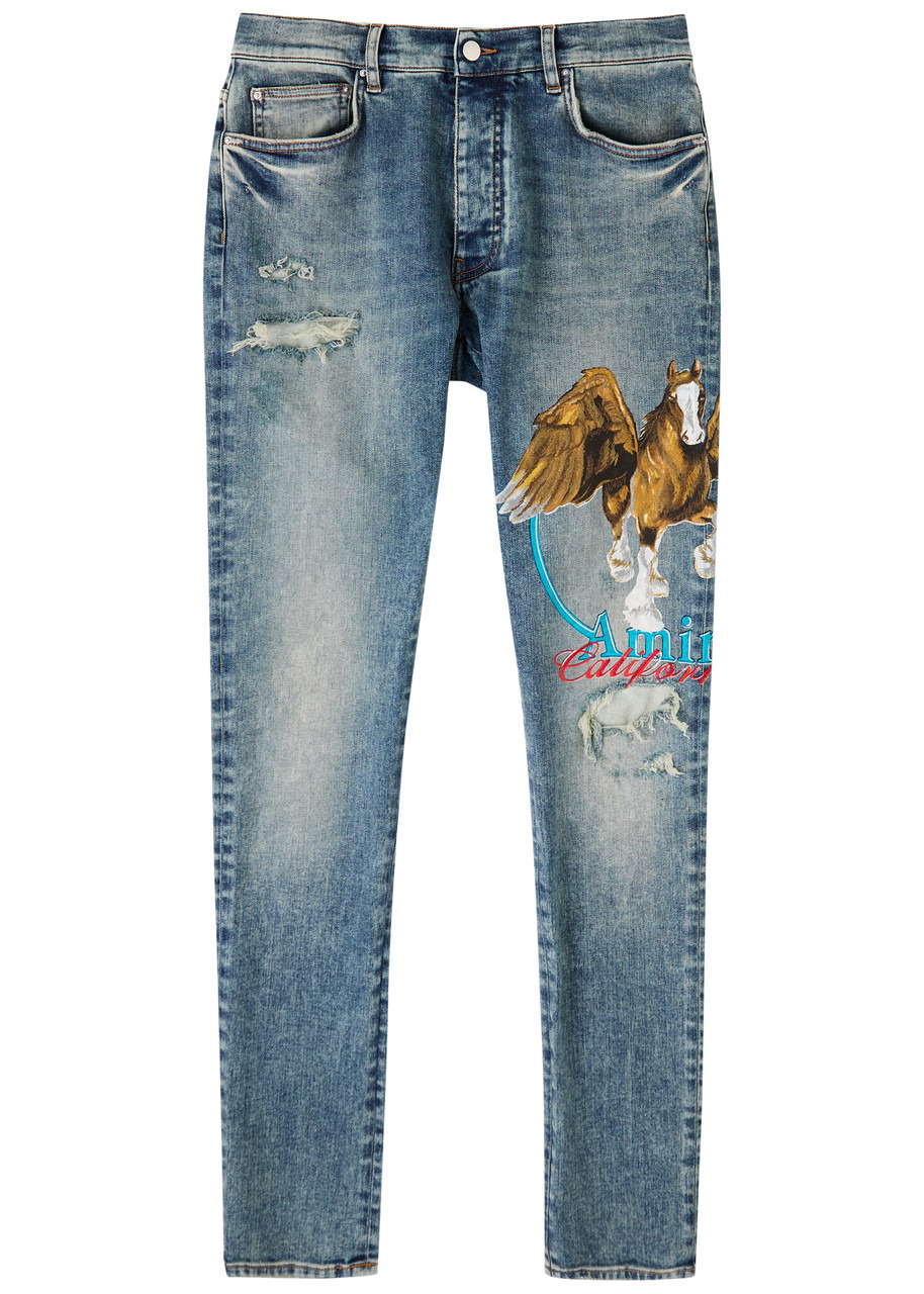 Amiri Pegasus Distressed Skinny Jeans - 1