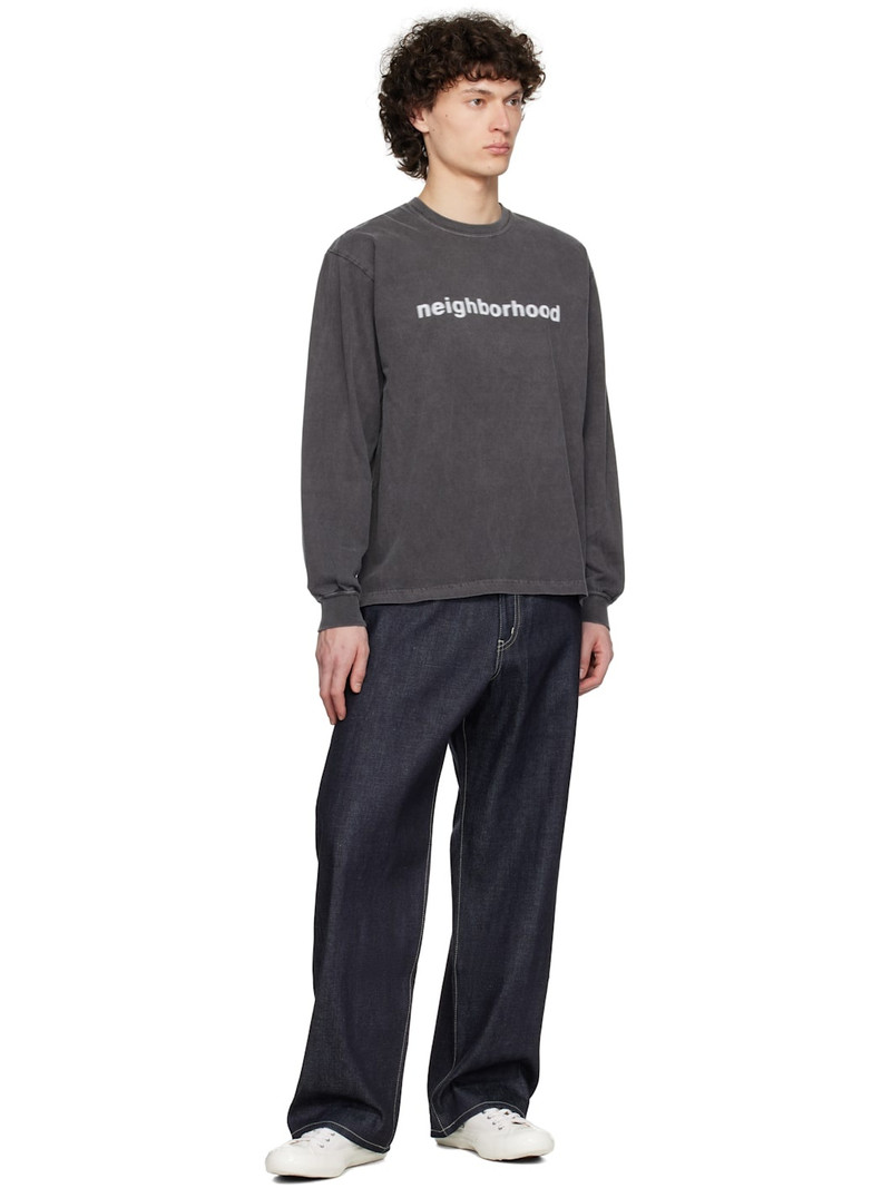 NEIGHBORHOOD Blue Rigid Denim DP Wide Jeans outlook