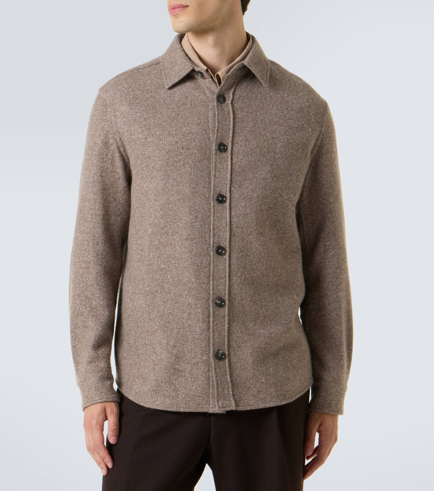 Cashmere and silk overshirt - 3
