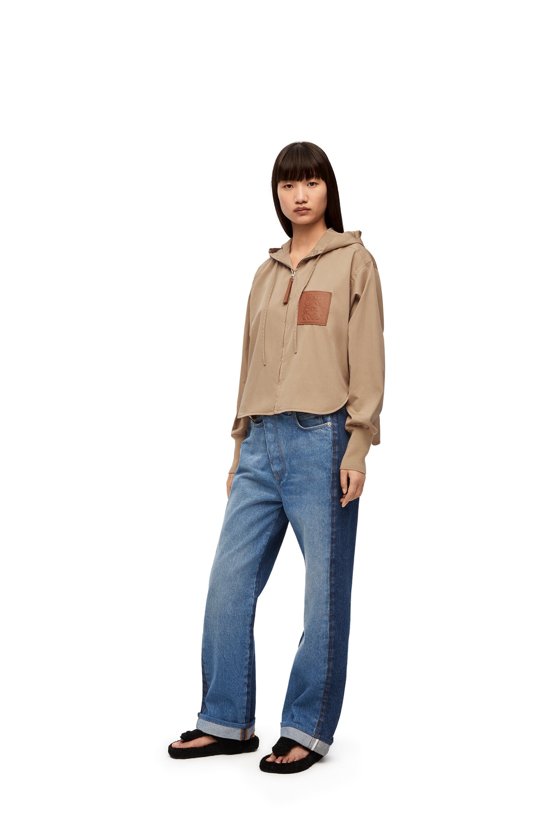 Hooded jacket in cotton and silk - 2