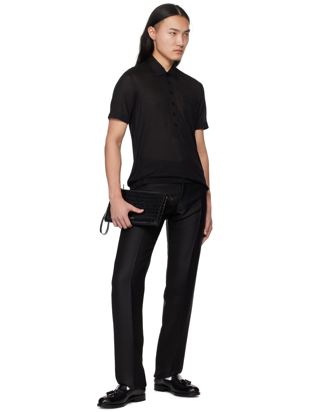 Black Sheer Polo - 4