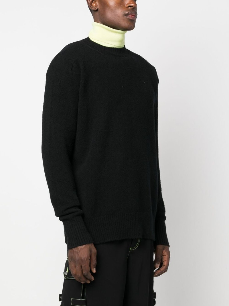 logo-print wool jumper 4