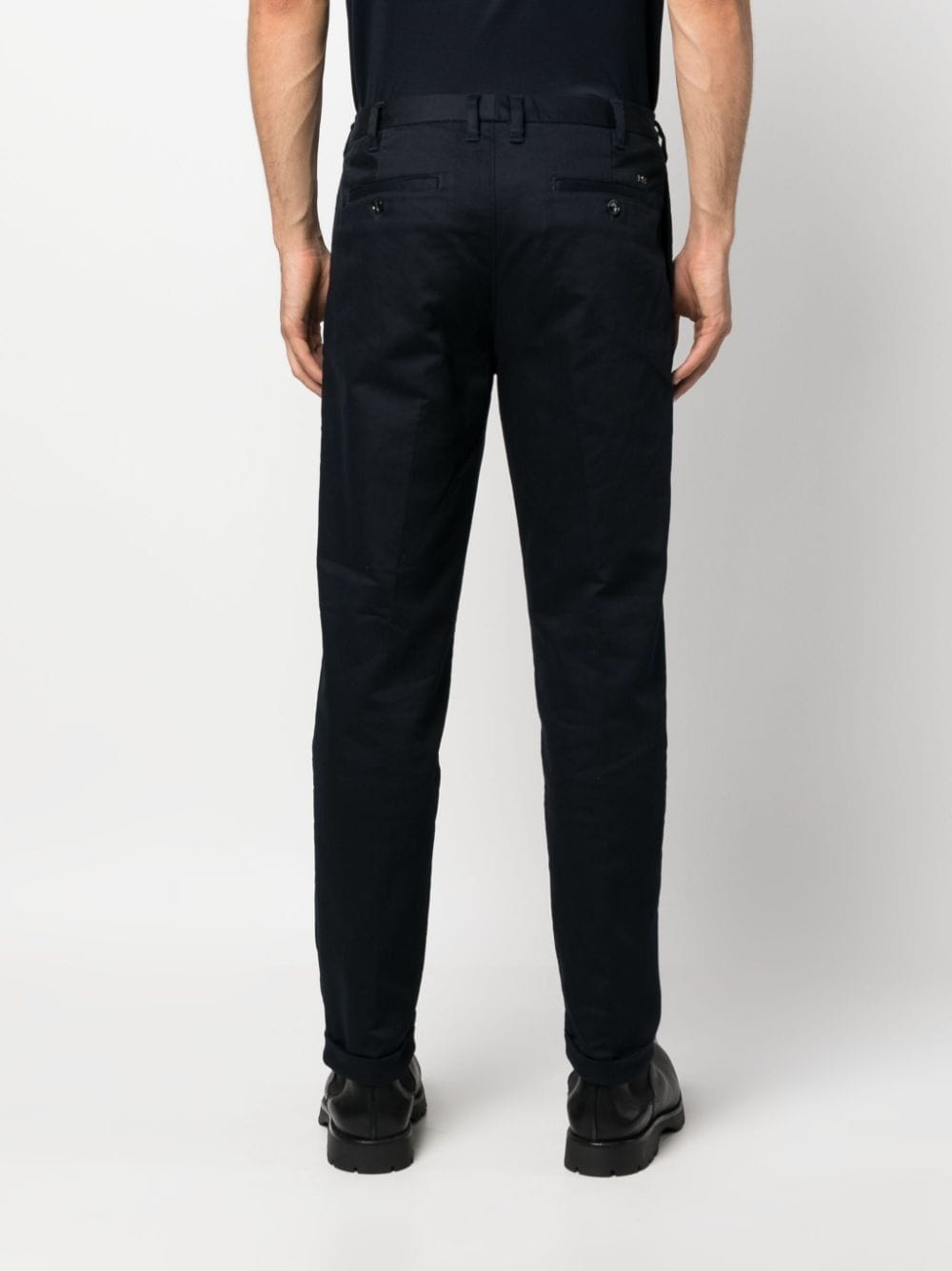 slim-cut cotton trousers - 4