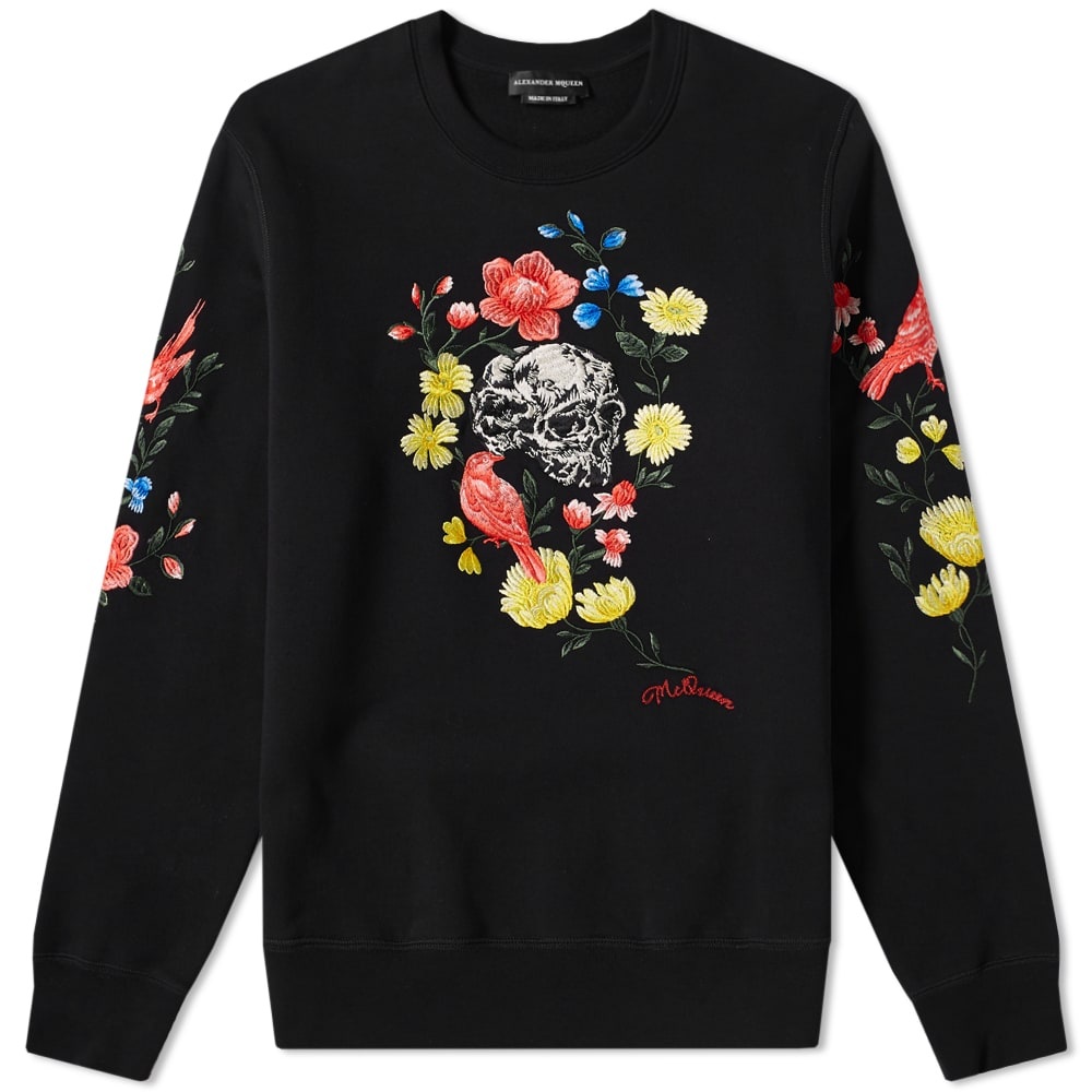 Alexander McQueen Floral Skull Crew Sweat - 1