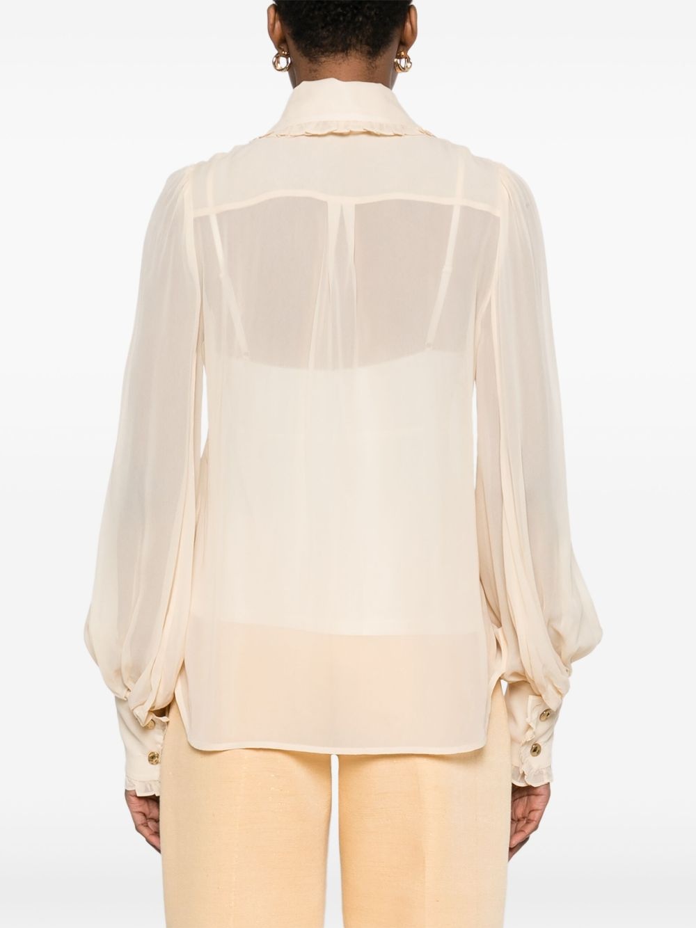 georgette bow shirt - 4