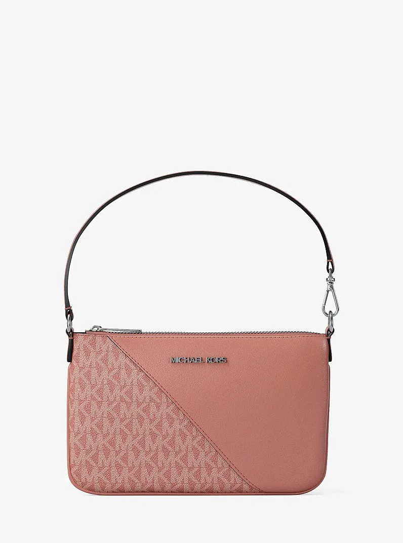 Jet Set Travel Small Signature Logo and Smooth Wristlet - 1