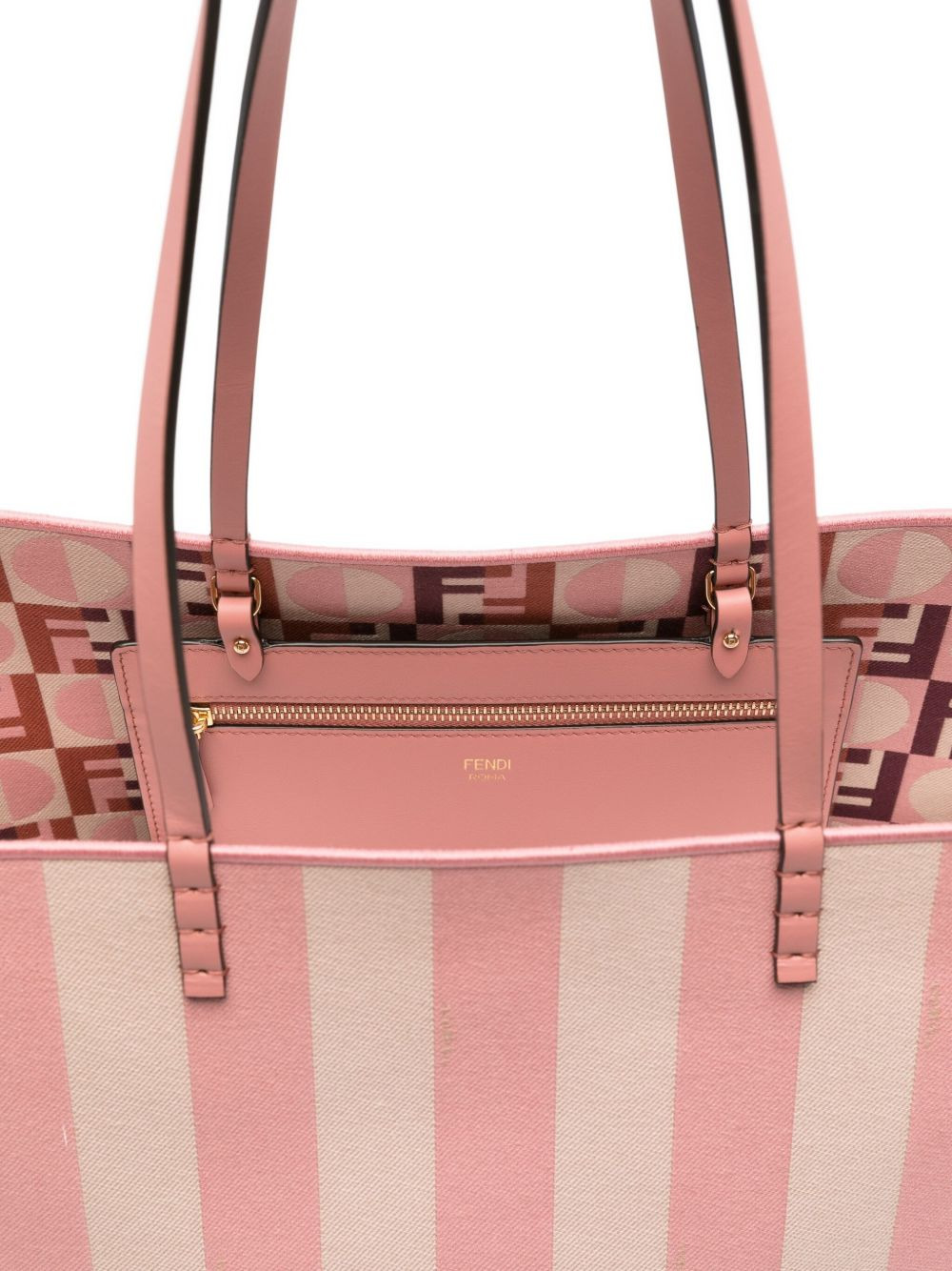 large striped tote bag - 5