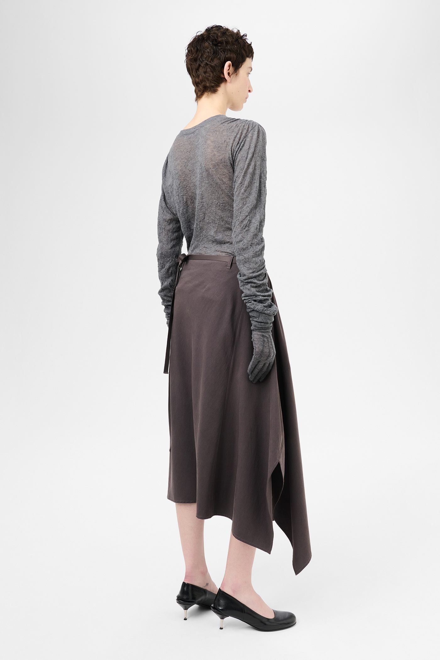 Spinnaker Skirt Chocolate Plum Rustic Lyocell - 4
